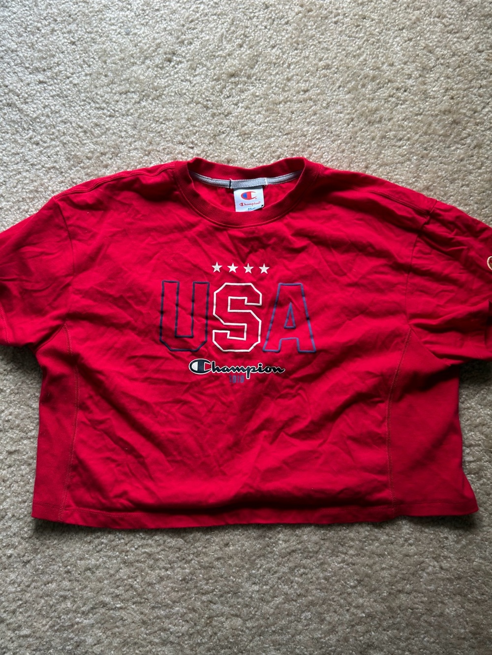 Champion Red USA Graphic Short-Sleeve Tee